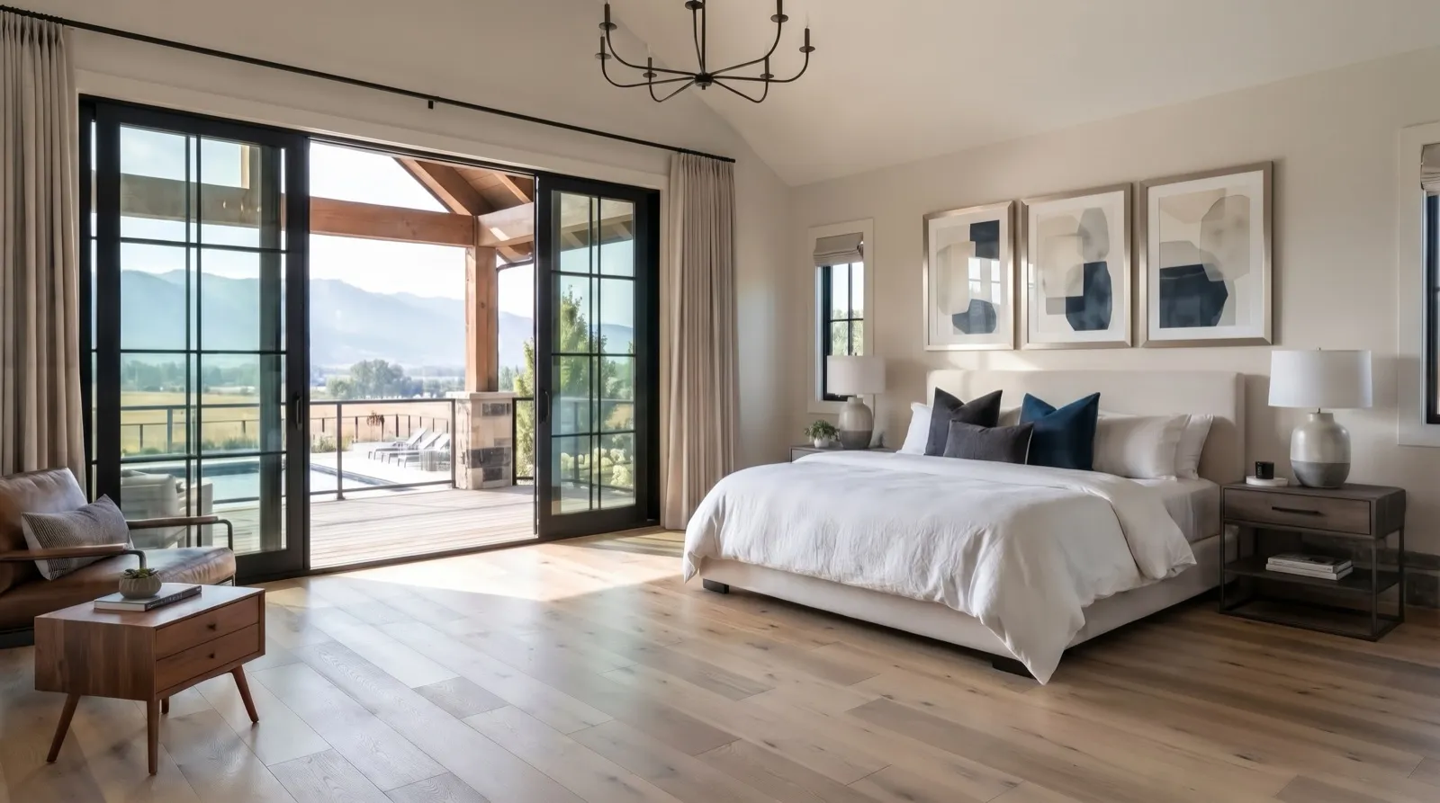 A bedroom photographed as it is today.